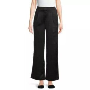 Woman's  Time True Black Wide Leg Dress Pants Size XL (16-18)